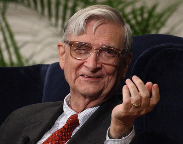 E.O Wilson sitting